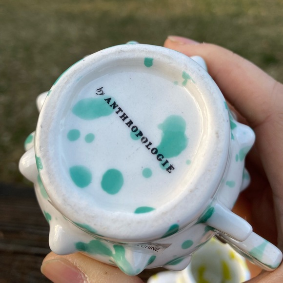 NWT Set of 2 Anthropologie Vita Shot Glasses Puffer Fish Shark Chartreuse Mint - Picture 12 of 16